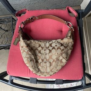 Vintage Coach Brown Boho Shoulder Bag